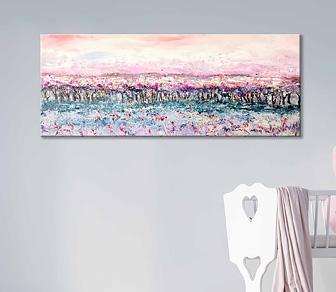 Pink is a Textured acrylic pour on canvas - modern contemporary artwork by WA artist Delon Govender